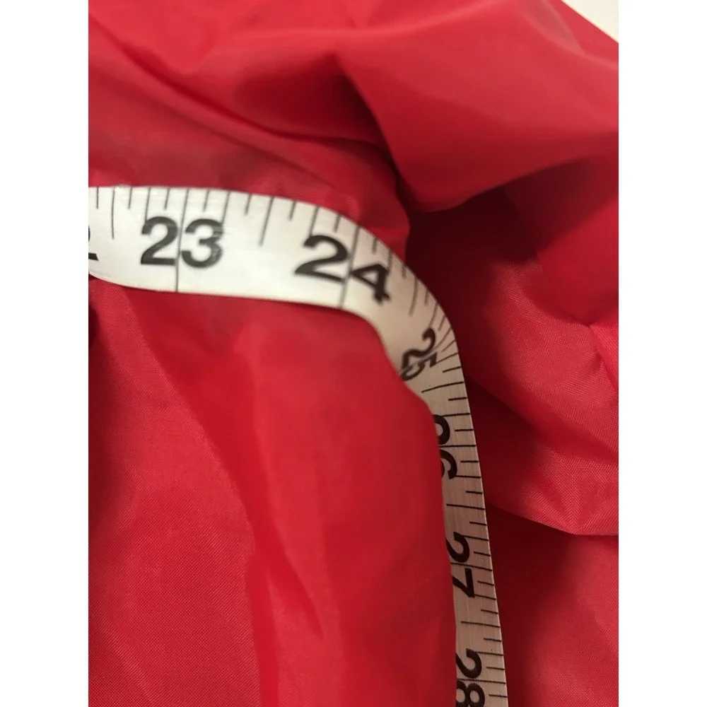 Vintage Jacket Men XL Red Satin Full Snap Windbreaker‎ Bomber 80s USA
